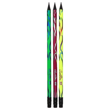 Pencil of the Black -Graph "Waves", the hardness of HB, with an eraser, sharpened, mix-2