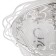 Economic light chandelier with PDU 33101/3 3x40W E27, LED backlight, chrome, 40x40x19 cm