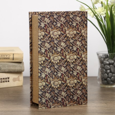 Safe-book wood under the silk "thistle" 21x13x5 cm-4