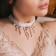 Choker "Alexandria" lace, beads, white color, l = 30 cm