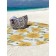 Pareo and beach rug "sunflower and bumblebee", d = 150 cm