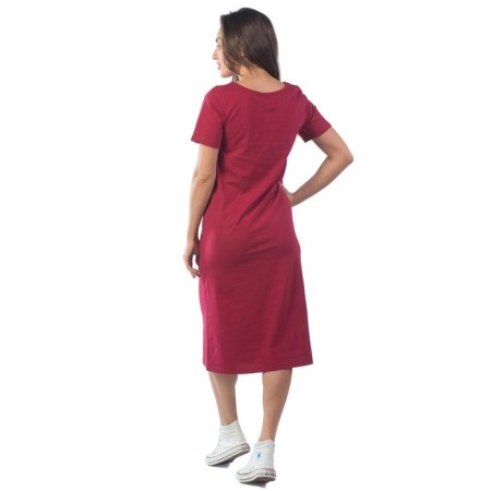 Female dress, size 44, burgundy color-3