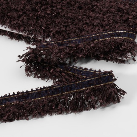 Decorative braid “Twydal”, one -sided, 35 mm, 5 ± 0.5 m, brown color-1