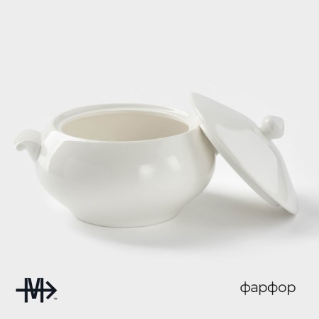 Porcelain Fantasis Magistro "Blanche", 2 l, 26.5 × 21 × 17.5 cm, white color-1