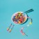 Earrings Plastic "Chain" 7 links, colored matte