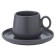 A set of cups with saucers Tkano Essential, 120 ml, 2 pcs, dark gray color