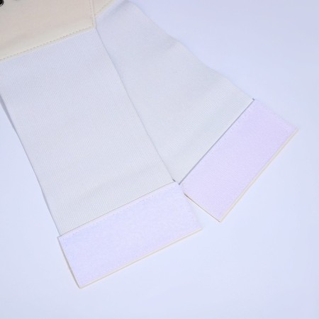 Women's belt, width 12 cm, on Velcro, white color-6
