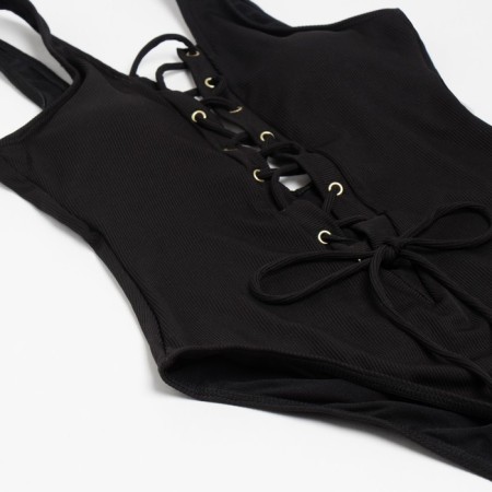 Swimsuit Women's Asset Minaku is monophonic, black color, size 44-6