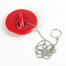 Bath plug, d = 6 cm (internal d = 4.5 cm), chain 55 cm, color mix
