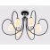 Ceiling chandelier Ambrella Light, Traditional, TR3121, 6HE27, Black Color, Chrome