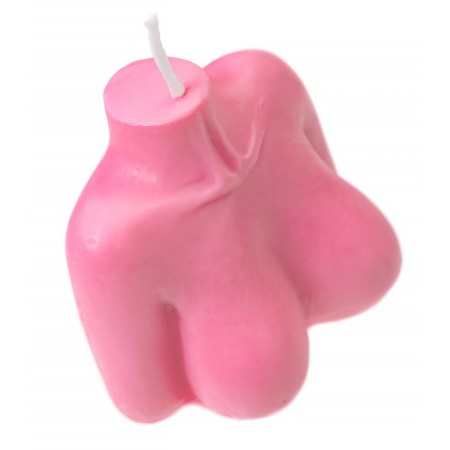Candle Pecado BDSM "Women's Silhouette", Pink color, 49 g-4