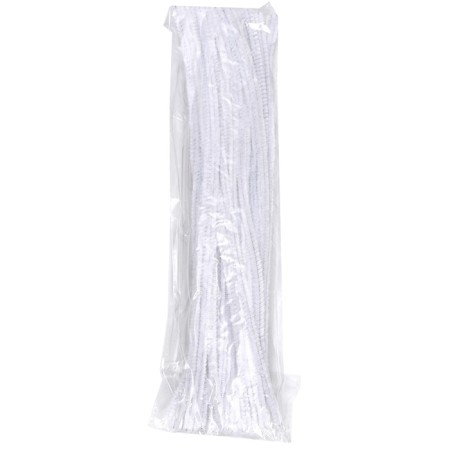 Wire with pile for crafts and decor set of 50 pcs., Size 1 pc. 30 × 0.6 cm, white color-3