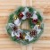 New Year's wreath D-27 cm "cones and leaves in the hog"