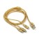 Cable 3 in 1 Byz BL-699, USB-Microusb/Lightning/Type-C, 3.1 a, 1.2 m, golden