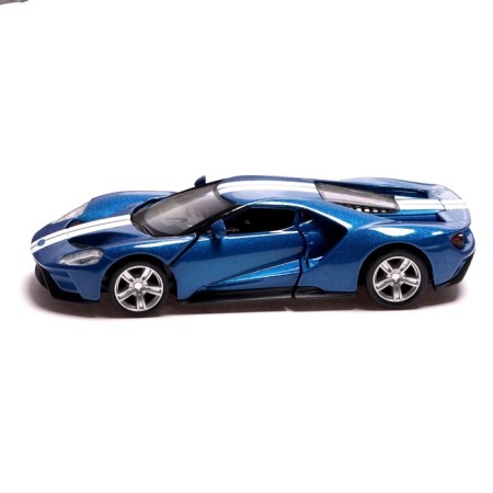 Metal Metallic Ford GT, 1:32, inertia, doors open, blue color-1