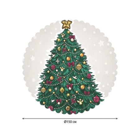 The tablecloth "Emergency Christmas tree", round, Saten, d = 150 cm-1