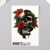 Tattoo on the body "Skull with a snake" 10x15 cm
