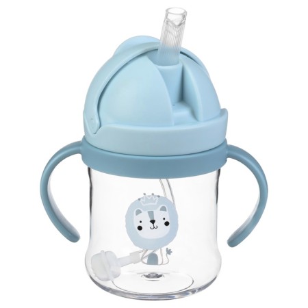 Drill - children's impotion with silicone tube, 250 ml., With handles, blue color-8