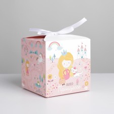 Gift folding box, packaging, Princess, 12 x 12 x 12 cm
