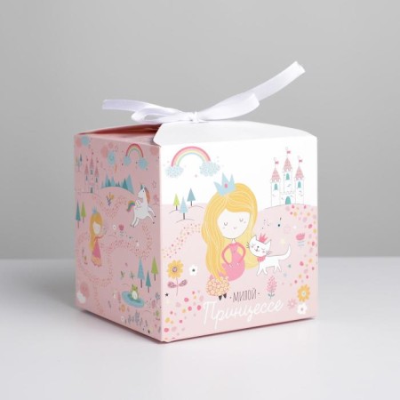Gift folding box, packaging, Princess, 12 x 12 x 12 cm