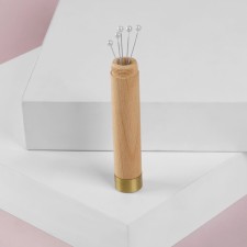 Needle-tube, 8.6 × 1.8 × 8 cm, wood, brown, price for 1 piece