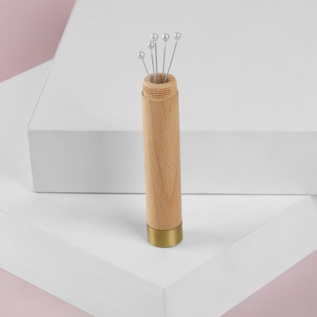 Needle-tube, 8.6 × 1.8 × 8 cm, wood, brown, price for 1 piece