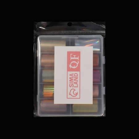 A set of translation foil for nail design "Nude", 4 × 40 cm, 10 pcs, in a plastic organiizer-3