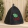 A cap for a bath with embroidery "with a light steam", gray