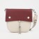 Female bag on the valve, beige/burgundy