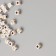 Beads for creativity plastic "English alphabet" white with gold set of 20 g 0.4x0.4 cm