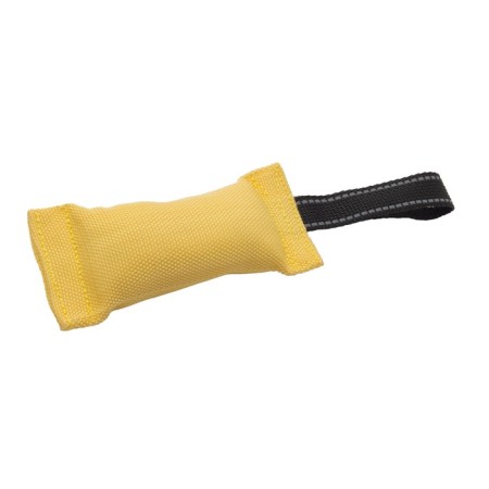 A toy-miter from a hose, 17 x 8 cm, yellow