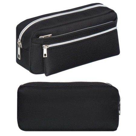 School Penal on the zipper Calligrata, 3 departments, black
