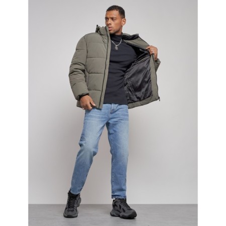 Male Winter jacket, size 56, khaki color-11