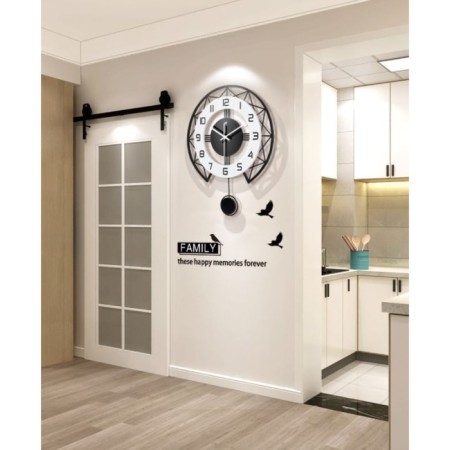 Wall watches, series: pendulum, smooth move, 35 x 43 cm-1