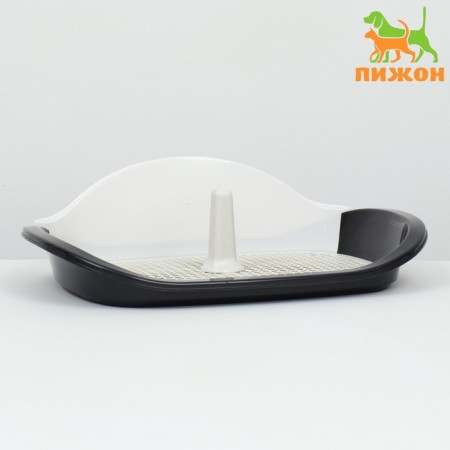Dog toilet, 57 x 42 x 16 cm, white/black