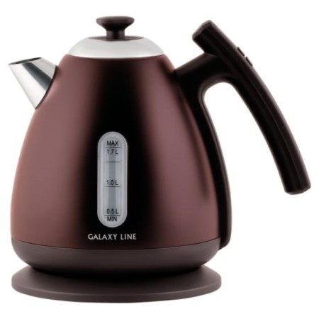 Electric kettle Galaxy Line GL 0343, stainless steel, 1.7 l, 2200 watts, brown-1