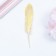 Feathers for decor, gold gold, 13-15 cm 10 pcs