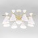 Apart chandelier, 8x60W E14, white color, gold