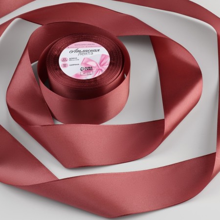 Satin tape, 50 mm × 23 ± 1 m, color Pink Antik No. 102