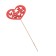 Topper "March 8" with butterflies, red, 11x8cm give beautifully