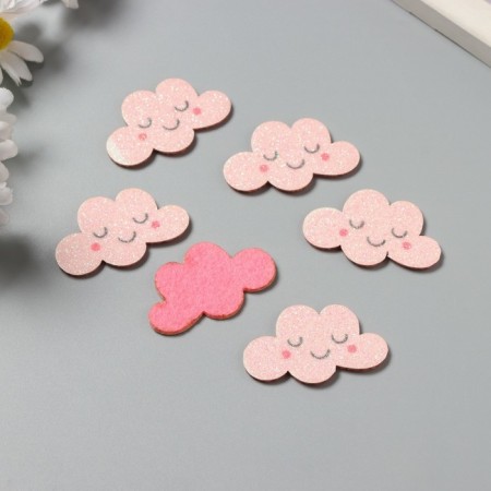 Decor for the creativity of the felt shine "Cloud" 2.8x4.5 cm-1