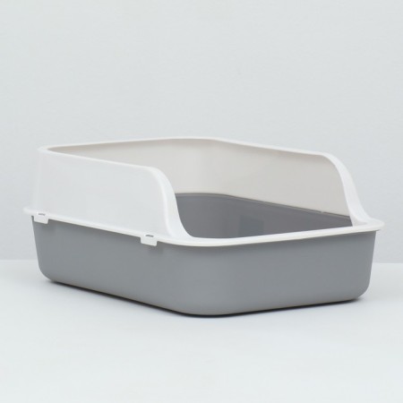 Toilet with side, 40x29x15 cm, gray-1