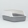 Toilet with side, 40x29x15 cm, gray