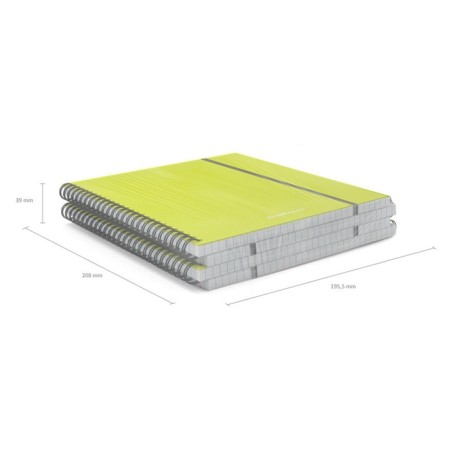 Notebook A5, 80 sheets in a cage on the crest Erichkrause "Neon", plastic cover, elastic band, offset block, whiteness 100%, mix-7