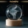 Souvenir Glass backlight "Ball. Airship" D = 6 cm stand wood, usb