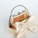 Clamp bag on the farmar, beige color