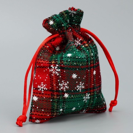 Bag gift canvas "Snowflake", 10 x 12 cm +/- 1.5 cm, New Year-1