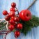Decor "Winter Charm" Red Apple Berries of needles, 20 cm