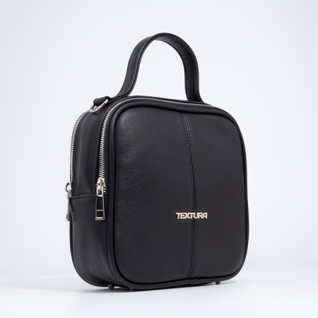 Women's bag over the shoulder Textura, small size, black color-2