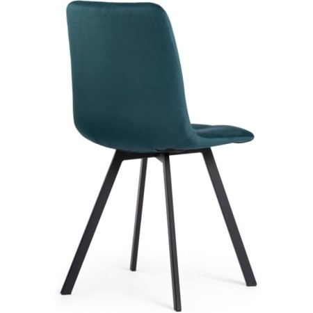 Stool on a metal frame chilli metal/velor, black/green 43.5x50x87.5 cm-3